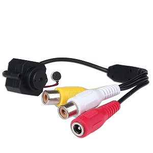 1/3'' Mini Wired Color Camera with Built-in Microphone - Click Image to Close